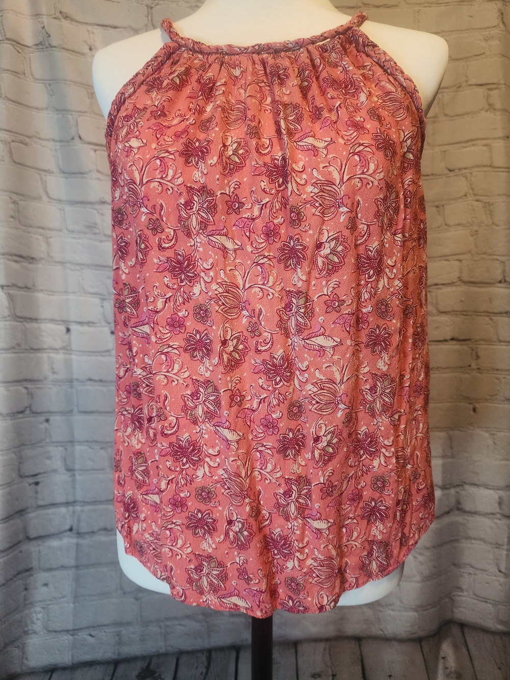 GAP Coral Pink Floral Halter Camisole